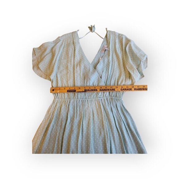 & Other Stories NWT Tie-Back Mint White Boho Dress Size 8 - Picture 6 of 10